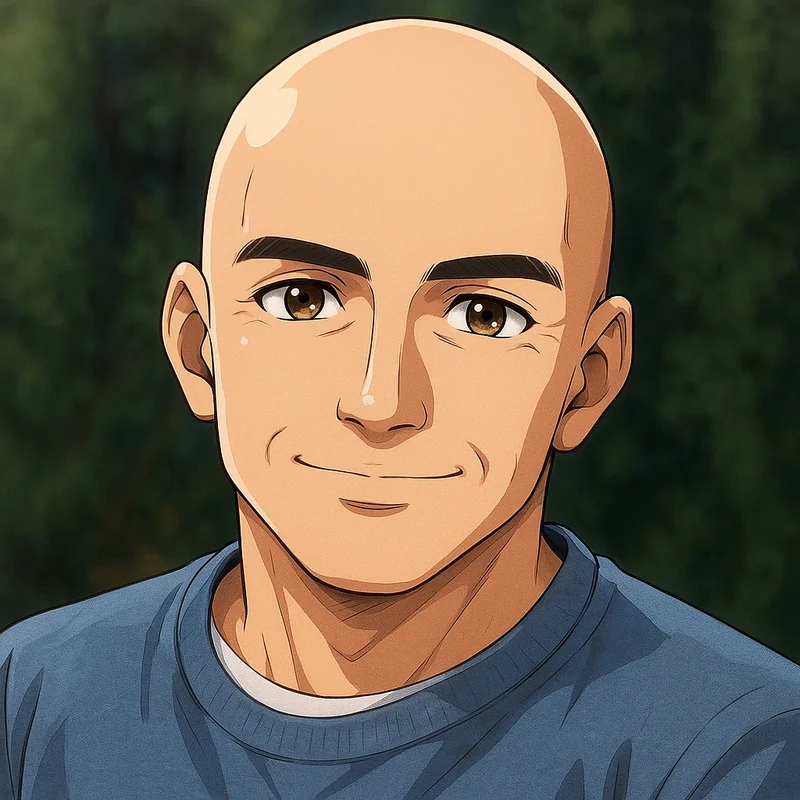 Retrato de Edu Torregrosa estilo anime